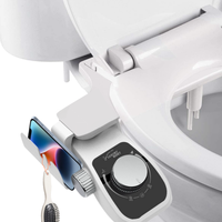 GALENPOO Bidet ultra-plat autonettoyant à jet d'eau froide, fixation bidet avant-arrière pour toilettes, pour les marchés américain et vietnamien