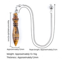 Pendentif baguette de guérison en pierre précieuse, inspiré des pendules spirituels, outil de divination en pierre naturelle pour sorcières et mystiques