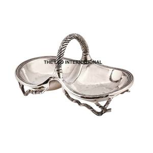 ชามอลูมิเนียมโลหะรูปใบไม้สีน้ำตาลทองที่สวยงามชามถั่วสไตล์แฟนซีเสิร์ฟขนมผลไม้แห้งตกแต่งบ้าน - Product Image 3