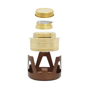 アルミニウム合金ポータブルミニアルコールストーブバーナーアウトドアキャンプクッキングストーブアウトドアキャンプハイキングバックパッキングバーナー - Product Image 3