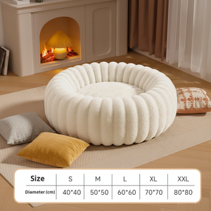 Cama Redonda para Gatos, un Lugar Acogedor para Descansar para Mascotas Pequeñas como Gatos y Perros, una Cama Cálida y Esponjosa para Gatos - Product Image 6