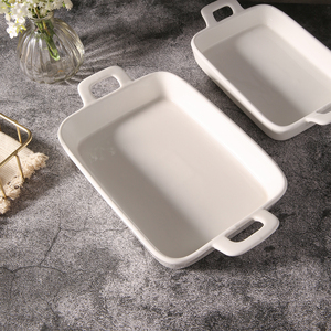 WEIYE Wholesale Porcelain Kitchen Baking <strong>Dish</strong> Bakeware Baker Customized Rectangle Ceramic Highly White <strong>Gratin</strong> Baking <strong>Dishes</strong> - Product Image 2