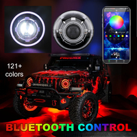 Phares à LED de 7 pouces avec halo de démon diabolique, œil d'ange, phare de 7 pouces pour Jeep Wrangler Cj Tj Jk 1997-2017, phare à LED