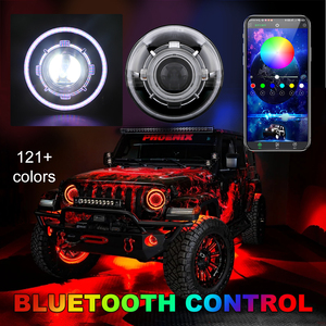Phares à LED de 7 pouces avec halo de démon diabolique, œil d'ange, phare de 7 pouces pour <span class=keywords><strong>Jeep</strong></span> Wrangler Cj <span class=keywords><strong>Tj</strong></span> Jk 1997-2017, phare à LED - Product Image 3