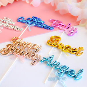 Wholesale Customization <strong>Spanish</strong> Cake Topper Happy Birthday for Baby Shower Kids Cake Topper Decoration - Product Image 1