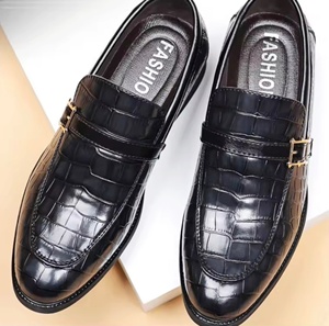 Chaussures habillées formelles pour hommes en cuir véritable, à bout fermé, imperméables et antidérapantes - Product Image 5