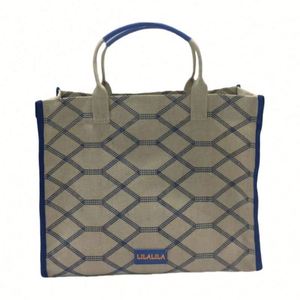 Sac fourre-tout en toile blanche robuste pour femme, imperméable, réutilisable, avec poignée en ruban, insert tissé mignon, pour le quotidien, le shopping et la plage - Product Image 1