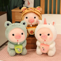 Boneka Babi Lucu Hadiah Ulang Tahun, Mainan Plush dengan Isian Kapas PP, Boneka Penenang untuk Pasangan, Mainan Mesin Cakar untuk Liburan dalam Berbagai Ukuran dan Gaya