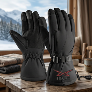 HIKE IMPEX Gants de snowboard en polyester pratiques, abordables et faciles à laver avec fermeture à cordon pour l'hiver - Product Image 2