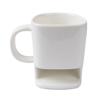 Vente en gros de biscuits en céramique Tasses à sublimation Tasse à biscuits blancs Tasse à café en céramique Tasse à thé Tasse à café en céramique Lait et biscuits