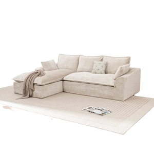 Canapé modulaire convertible de luxe en forme de L, ensemble de canapés sectionnels modernes avec assise profonde et dossier haut rembourré, pour salon haut de gamme - Product Image 1