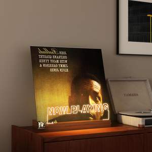 Support de <span class=keywords><strong>vinyle</strong></span> avec éclairage LED, présentoir de disques, rangement, collection, support de <span class=keywords><strong>vinyle</strong></span> transparent en bois et acrylique, présentoir d'album de <span class=keywords><strong>vinyle</strong></span> - Product Image 6