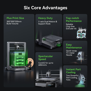 เครื่องพิมพ์สามมิติ Creality รุ่น Ender-3 V3 Plus คุณภาพสูง สำหรับงานอุตสาหกรรม ชุดอุปกรณ์พร้อมใช้งาน ระบบอัตโนมัติ ใช้เส้นพลาสติก PLA ขนาด 1.75 มม. แกน Y แบบใหม่ มอเตอร์คู่ ป้องกันการอุดตันของหัวฉีด - Product Image 3