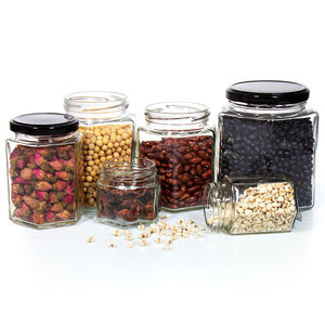 Échantillon gratuit 1.5oz 6oz 12oz 16oz Récipient de miel Pot de <span class=keywords><strong>conserve</strong></span> Pot de confiture de miel <span class=keywords><strong>en</strong></span> <span class=keywords><strong>verre</strong></span> hexagonal avec couvercle <span class=keywords><strong>en</strong></span> métal - Product Image 6