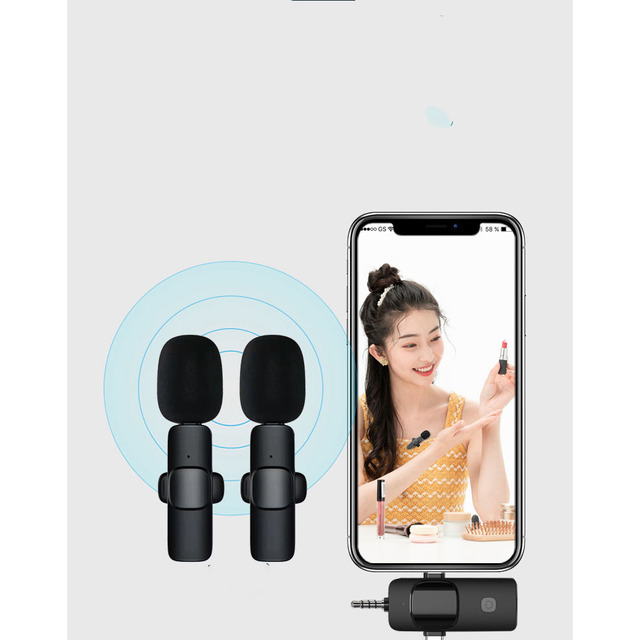 New 3-in-1 Wireless Clip Mic Dual Channel Noise Canceling Lapel Microphone Outdoor Vlog Live Streaming Recording