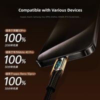 Kabel Data USB Type-C 120W Pengisian Cepat dengan Konduktor Tembaga Berlapis Timah dan Pelindung Kepang, Tipe Male ke Male untuk Penggunaan Komputer
