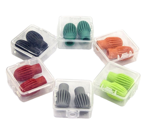 Funda de plástico para baquetas al por mayor de fábrica, punta silenciadora multicolor para baquetas, accesorios para práctica de batería - Product Image 1