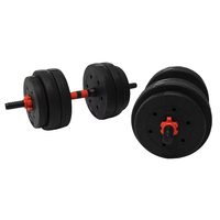 Ensemble de musculation de haute qualité BYS pour la maison, haltères ergonomiques antidérapants réglables en fer avec plaques de poids en PVC