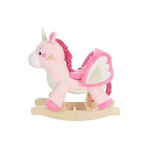Style européen enfants rose poupée <span class=keywords><strong>animal</strong></span> en peluche cheval jouet cheval à <span class=keywords><strong>bascule</strong></span> chaise pour bébé - Product Image 1