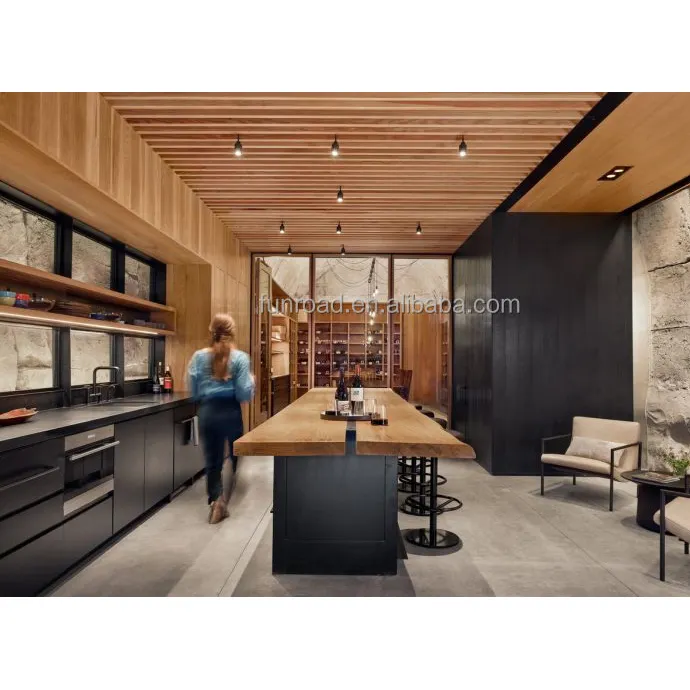 Custom Make High Gloss Modern Lacquer Kitchen Cabinet Wooden Style Cupboard Design Kitchen Interior Design