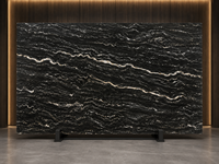 Dalles de quartzite noir ciel pour plans de travail de cuisine, pavés extérieurs, murs de salle de bain, tables basses, escaliers et grands panneaux muraux