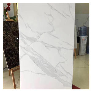 Carreaux <span class=keywords><strong>de</strong></span> sol en porcelaine polie antidérapants modernes, texture marbre blanc brillant, 600x600 mm - Product Image 2