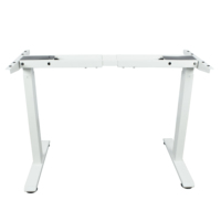 Bureau debout électrique ergonomique, minimaliste et moderne avec réglage automatique de la hauteur, construction en bois et métal pour le bureau à domicile