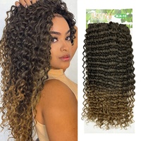 4X Cheveux au crochet Ocean Wave Deep Wave Soft Locs pour femme, résistants à la chaleur, bouclés, en fibre protéinée