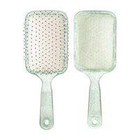 Peigne rond en nylon à dents larges pour le massage du cuir chevelu et le coiffage des cheveux, avec poignée à coussin d'air respirant et design suspendu, grand peigne pour filles