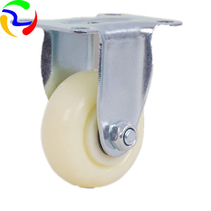 Roue personnalisée moyenne en <span class=keywords><strong>nylon</strong></span> blanc Chariot de remorquage à fond plat Roues universelles d'activité Roue industrielle en <span class=keywords><strong>nylon</strong></span> - Product Image 2