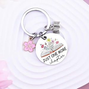 Dễ thương vui kim loại cuốn sách Keychain men Móc chìa khóa phụ nữ người đàn ông độc giả cuốn sách những người yêu thích Quà Tặng Mặt dây chuyền tình bạn Keyring bookish Keychain - Product Image 2