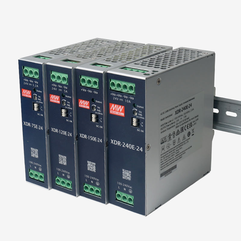 Mean Well XDR Series 75W-960W Din Rail Industrial Power Supply 48V Voltage Single 95% Efficiency Overvoltage/Overload Protection