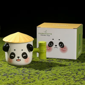 Taza Divertida de Panda con Tapa, Resistente a Altas Temperaturas, Recuerdo de Boda, Taza para Café y Agua para Uso Doméstico - Product Image 3