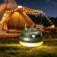 Speaker Bluetooth Pintar Portabel untuk Luar Ruangan dengan Lampu LED Strip Retractable IP67, Tahan Air IPX4, 7 Mode Lampu untuk Pesta Berkemah