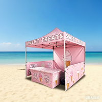 Tenda Pameran Lipat Tahan Air, Warna-warni, Anti Angin, Berbahan Aluminium, untuk Pantai, Liburan, atau Acara, Dapat Disesuaikan untuk Penggunaan Dalam/Luar Ruangan