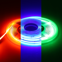 3 anos de garantia de alta densidade flexível 10mm 12v 24v 420led cob tira led rgb