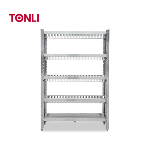 رفوف عرض تجارية من الفولاذ المقاوم للصدأ شديدة التحمل بأرجل قابلة لتعديل الارتفاع، سعة تحميل 300 كجم/متر لمطابخ المطاعم - Product Image 3