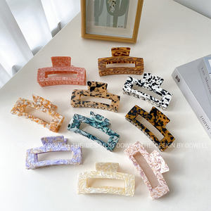 Groothandel Custom Oversized Haar Claws Koreaanse Rechthoek Grote 13 Cm Cellulose Acetaat Klauw Clip - Product Image 4