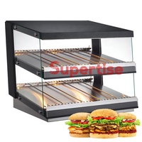 Vitrine de présentation de nourriture chaude pour restaurant commercial, ensemble de chauffe-plats électriques pour galettes de poulet frit, pâtisserie, snacks chauds