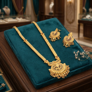 <b>Long</b> Forming <b>Necklaces</b>, Gold Forming Wedding Jewelry, Special Occasion Gift for Women Copper & Brass Chapado En Oro Oro Laminado - Product Image 3