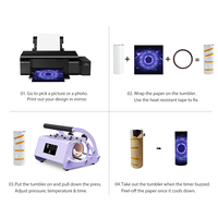 Presse à chaud pour gobelets de 11 à 30 oz, chauffage rapide, écran numérique violet, imprimante manuelle, nouvelle qualité, gobelets à sublimation, tasses AST&T