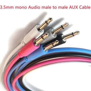 Câble auxiliaire PVC coloré 3,5 mm mâle vers mâle pour Eurorack, câble mono jack modulaire, vente chaude - Product Image 2