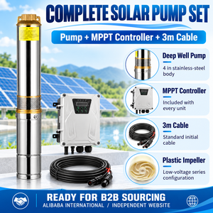 Bomba Sumergible Solar QY de 4 Pulgadas, 110V, 1100W, 11.5 m³/h, 49m de Altura, Impulsor de Plástico - Product Image 3