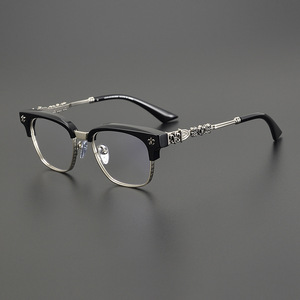 <span class=keywords><strong>Gafas</strong></span> Redondas sin Marco con Cruz de Corazón Cromada, Estilo Retro Clásico de Príncipe - Product Image 4