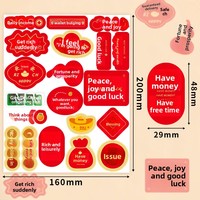 Stock vente en gros autocollants de bénédiction étiquettes de fruits autocollants de décoration de cuisson papier enduit étanche flocon de neige bougie croustillante artisanat
