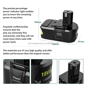 <span class=keywords><strong>Batterie</strong></span> de remplacement haute capacité 18V 4Ah à cellules solides pour outil électrique sans fil P108, perceuse, 500 cycles, 20A, pour usage gaming, en stock - Product Image 3