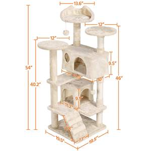 Moderno Gran Lujo rasguño gato árbol Torre muebles poste gato árbol para gatitos Casa de mascotas - Product Image 3