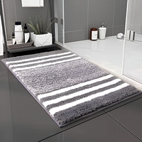 Tapis de douche moderne antidérapant en microfibre personnalisable FIGOO Factory, tapis de salle de bain absorbant pour usage domestique et hôtelier