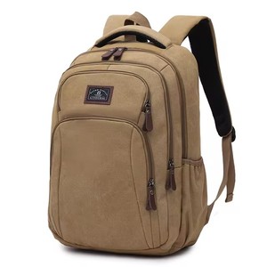 Mochila de lona verde militar para hombre, mochila caqui impermeable para acampar al aire libre, para viajes y trabajo diario, para uso juvenil y escolar - Product Image 1