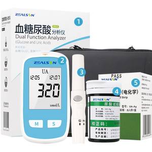 Analizador de Doble Función Zealson, Kit de Prueba de Glucosa y Ácido Úrico, Modelo UA Ag con 25 Tiras para Uso Médico Doméstico - Product Image 1
